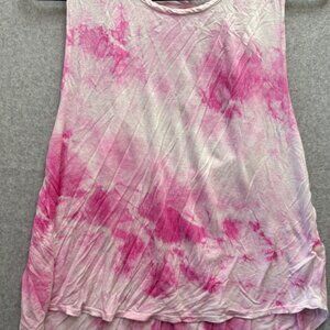 Soprano Pink Tie Dye Open Back Tank Women’s Size XS